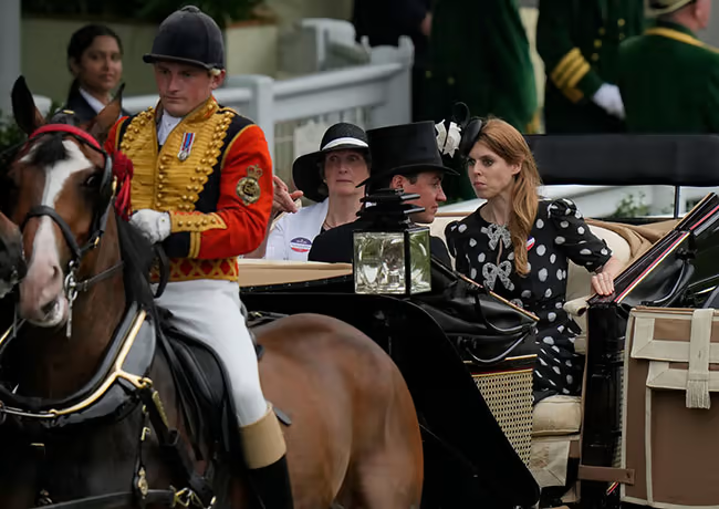 Princess Beatrice looked terrified when the horse bucked