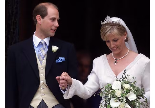 The Wessexes on their wedding day