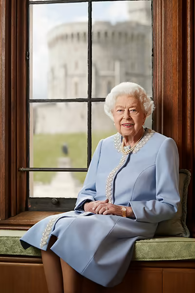 The Queen posed for a new portrait in Windsor