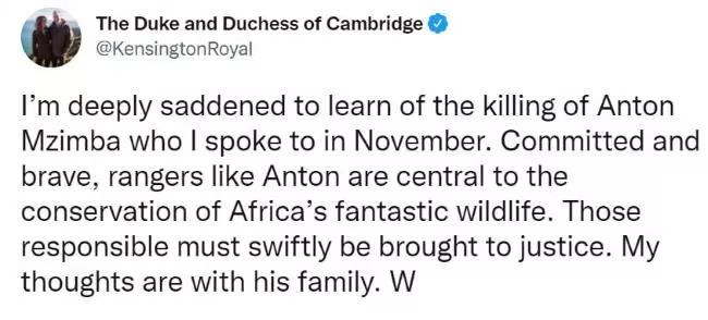The Prince shared a personal message on social media