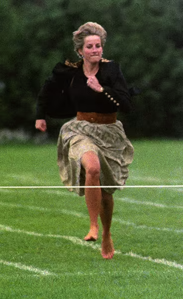 Princess Diana sprinted to the finishing line