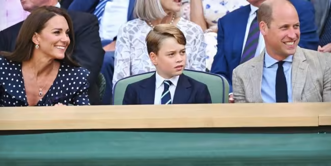 George joined his parents at the tournament for the first time