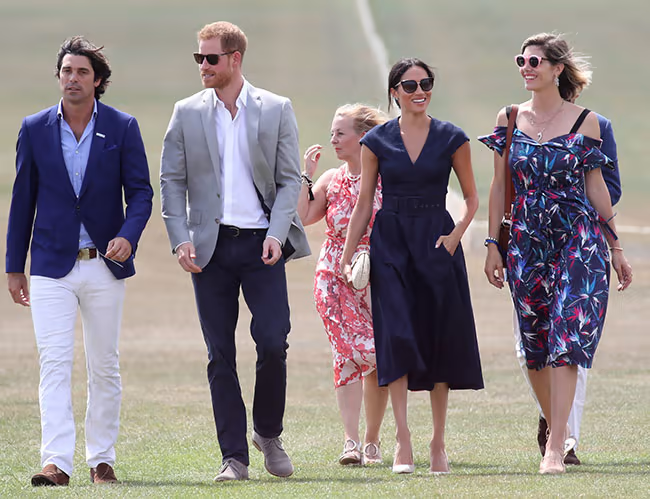Fans will be wondering if the player's wives, Meghan Markle and Delphina Blaquier, will cheer them on