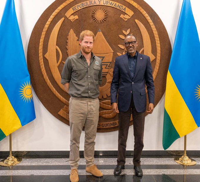 Prince Harry met with President Kagame
