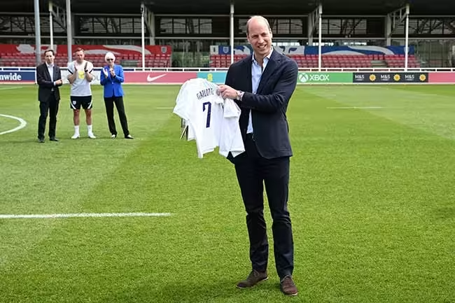 Prince William will attend the match on Sunday
