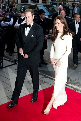 Be Careful Sitting Down in That Dress Kate! Duchess Wows in A Floor-Length Cream Gown... With A Daring Thigh-High Split
