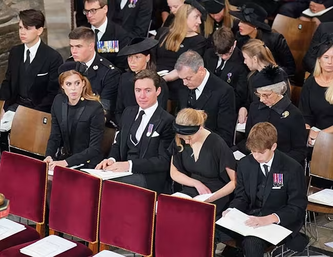 Lady Sarah Chatto was spotted at the Queen's state funeral