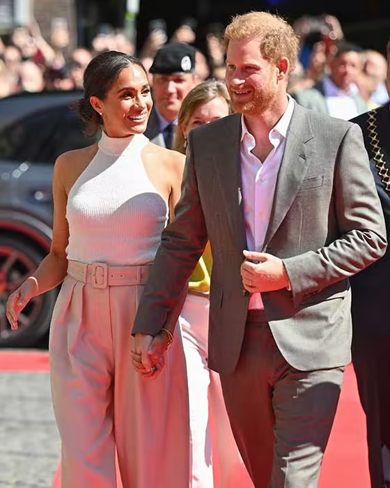 The couple were all smiles