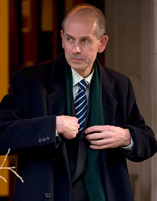 Paul Whybrew leaving a Christmas dinner hosted by the Queen for her close members of staff in 2012