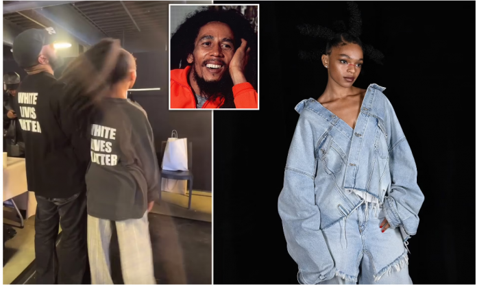 Bob Marley's granddaughter, Selah Marley is among models who rocked Kanye West's new White Lives Matter design in Paris