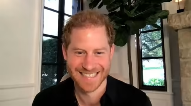 Prince Harry looked delighted to speak with the winners