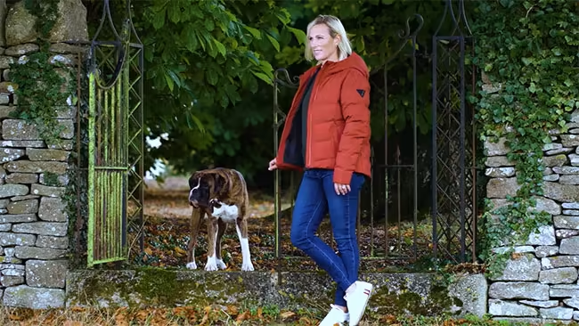 Zara looked stunning whilst donning a red jacket from Musto