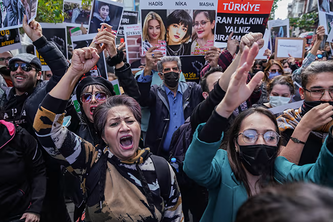 Protests have been held worldwide following the death of Mahsa Amini