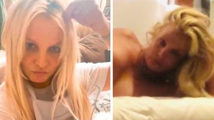 Britney Spears sparks concern as she poses in the nude and reveals X-rated movie about her p***y is coming soon