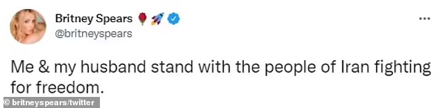 Iran Quiz Britney Spears' mental health after she tweets in support of protests in the country