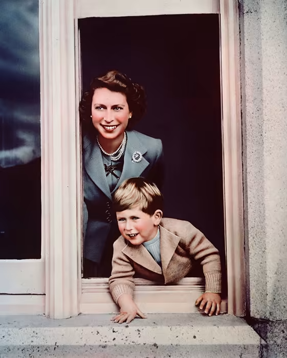 King Charles chose a picture taken when he was nearly four years old at Balmoral