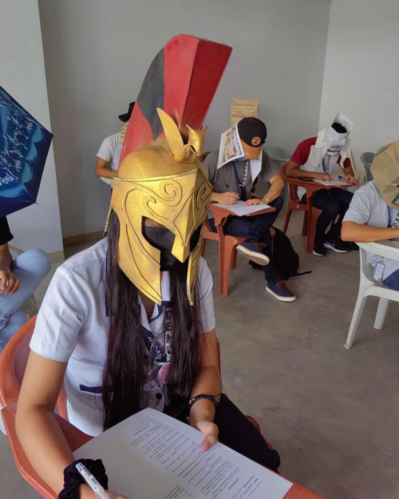See the 'anti-cheating' exam hats being used by students in Philippines that have caused a stir online (photos)