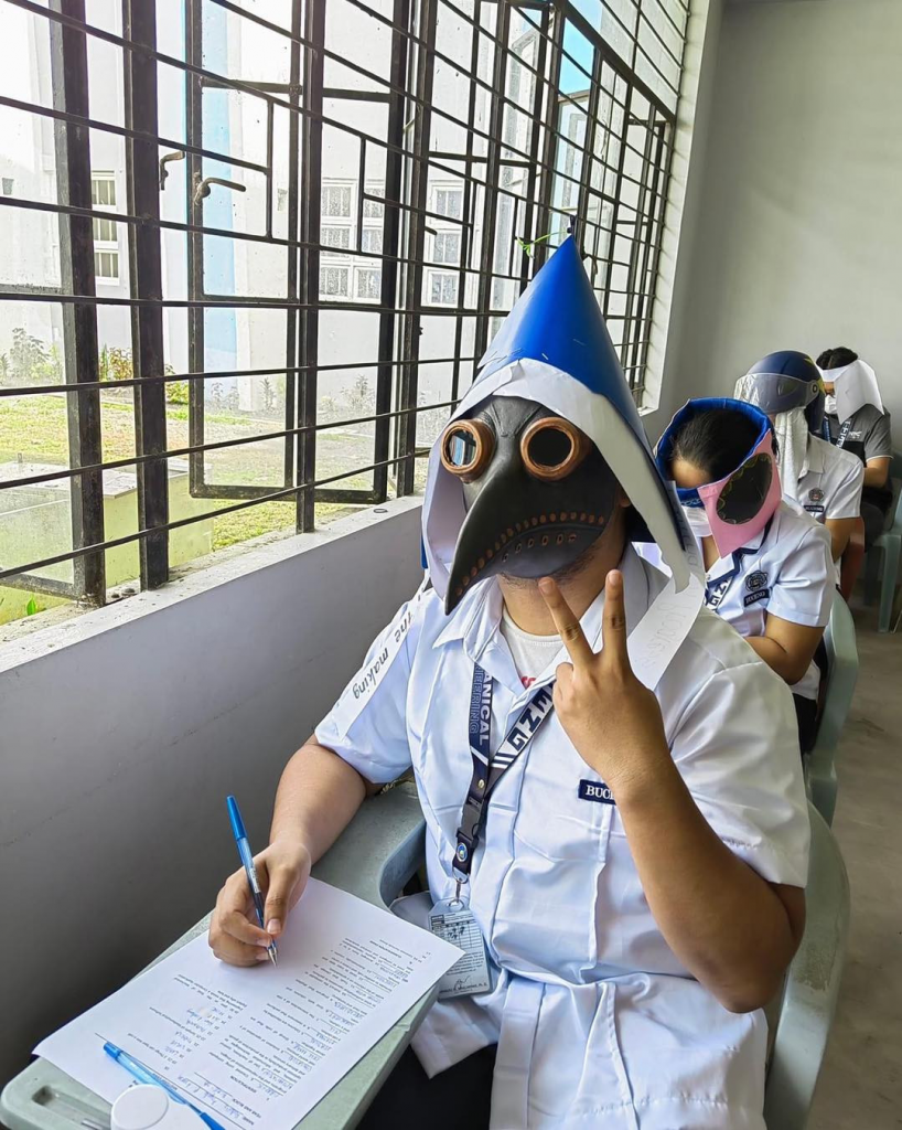 See the 'anti-cheating' exam hats being used by students in Philippines that have caused a stir online (photos)