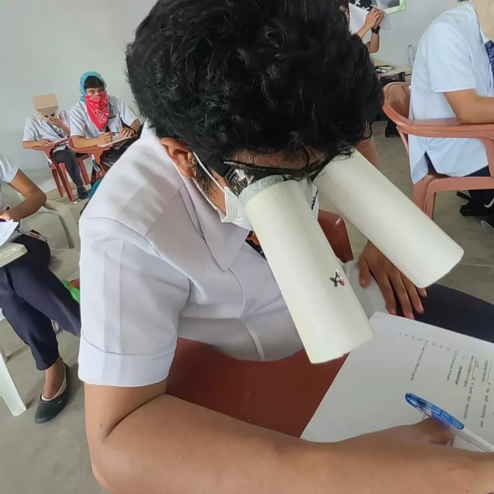 See the 'anti-cheating' exam hats being used by students in Philippines that have caused a stir online (photos)