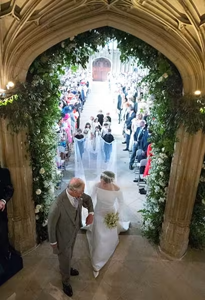 Charles accompanied Meghan down the aisle on her wedding day