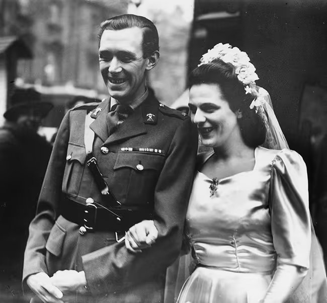 Bruce and Rosalind pictured on their wedding day in 1946