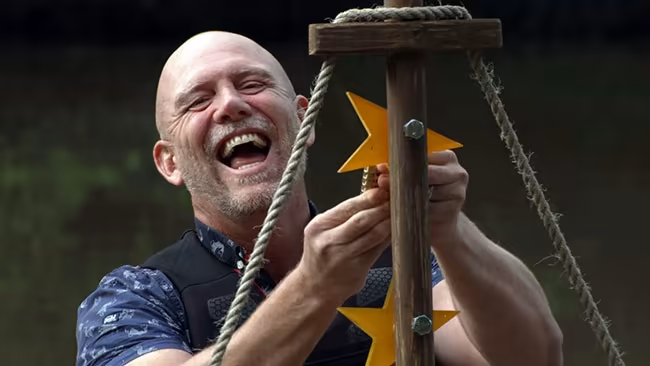 Mike fetching gold stars on the I'm A Celebrity launch
