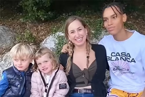 Jazmin and Alexandre with Albert and Charlene's twins