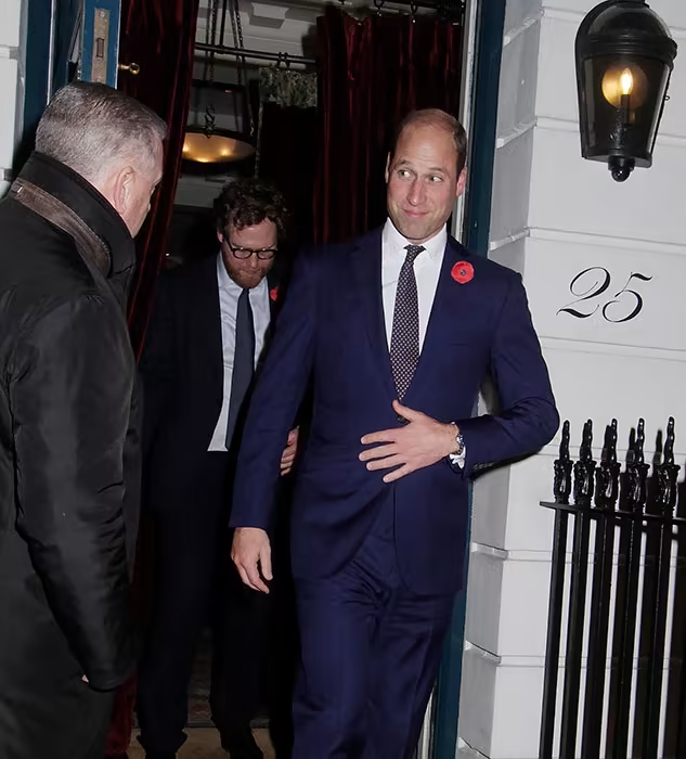 The Prince was spotted leaving Oswold's private members club © Goff Photos