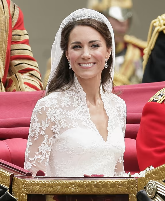 The royal looked beautiful on her wedding day in the Cartier Halo tiara