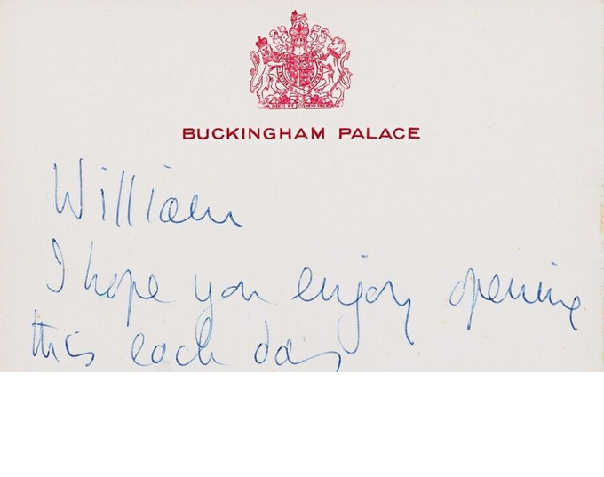The Queen's note went viral