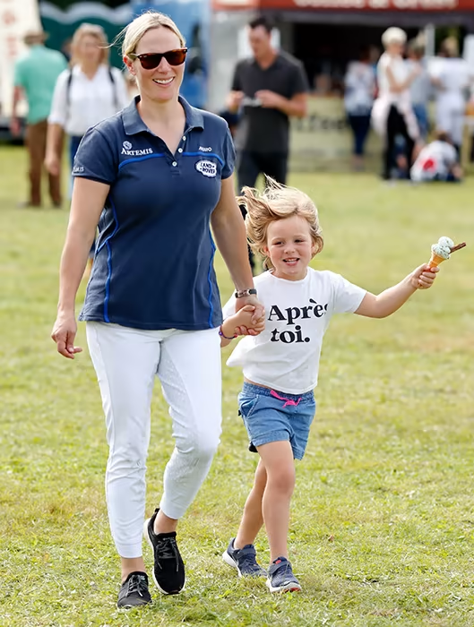Zara pictured with her eldest daughter, Mia