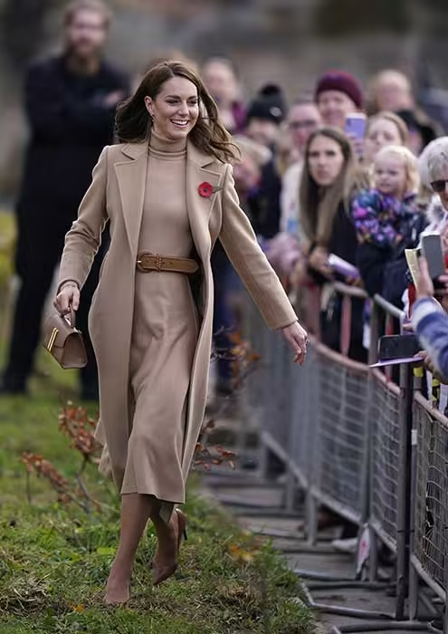 The royal was greeted by a cheering crowd