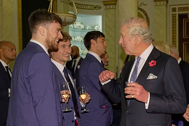 Charles spoke to Matthew Lee, Jack Laugher and Tom Daley