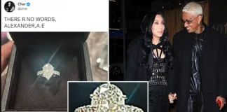 Cher, 76, sparks engagement rumour with Alexander ‘A.E.’Â Edwards as she shows off enormous diamond ring Cher, 76, sparks engagement rumour with Alexander 'A.E.' Edwards as she shows off enormous diamond ring