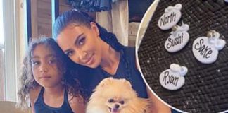 Kim Kardashian reveals Sushi and Sake have not gone anywhere as their names appear on Christmas house