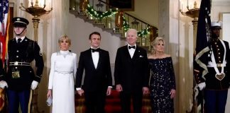 GOP leader Kevin McCarthy brushes off question about dining with investigation target Hunter in an event where Anna Wintour joins the Bidens, Republicans, Democrats and celebs for White House state dinner with Macron