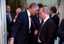 What happened when Putin grabbed Obama’s tie? Was it a friendly chat?