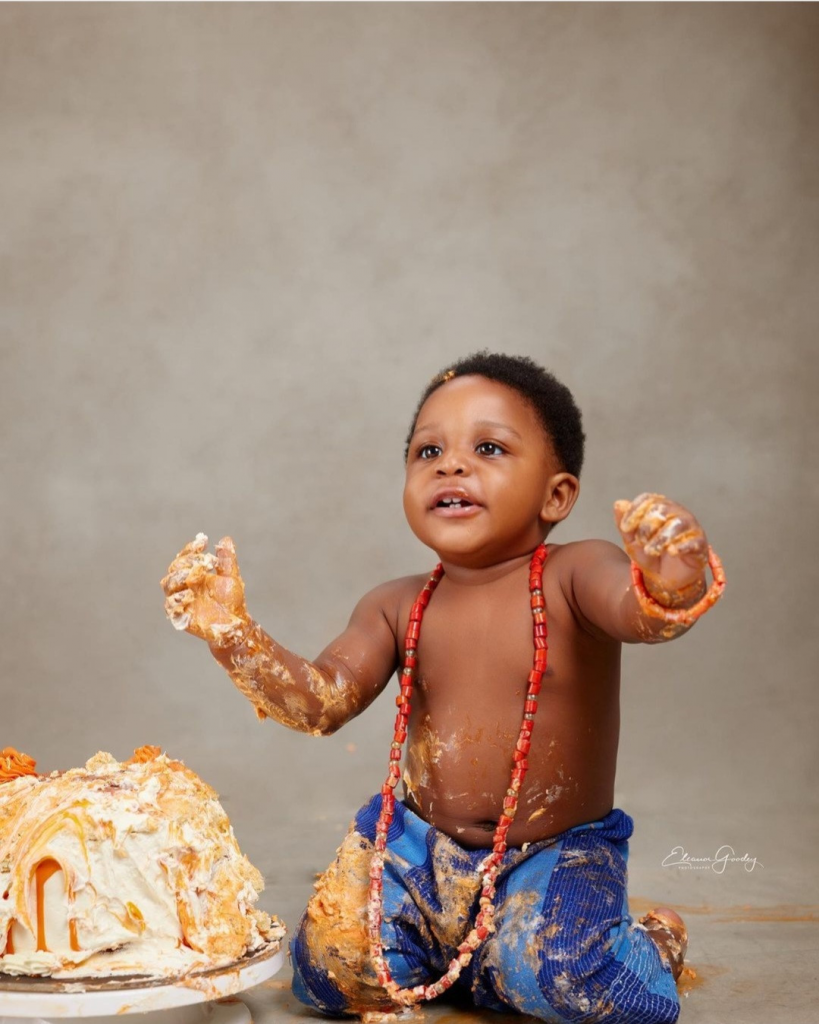 Tobi Bakre Shows Her First Son’s Face As He Celebrates Him On First Birthday