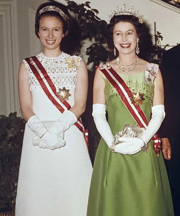 Princess Anne wearing the Meander tiara in Austria in 1969