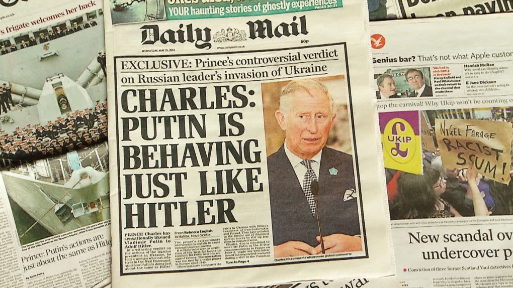 Putin Is Behaving Just Like Hitler, Says Prince Charles