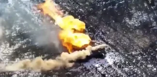 Column of advancing Russian tanks and armoured vehicles is obliterated by Ukrainian artillery