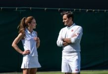 Kate Middleton wows tennis legend Roger Federer as she BEATS him at Wimbledon