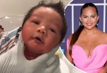 Chrissy Teigen gives shout-out to Simple Plan as she shows off son Wren’s spiky hair