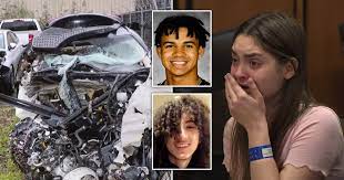 4 Father of 20-year-old murdered by girlfriend in 100 mph crash doesn’t want life in prison for her Teen Found Guilty Of Murdering Boyfriend And Another Passenger In 100mph Crash
