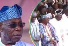 Trending Video Showing Moment Former President Obasanjo Ordered Oyo Monarchs To Stand Up To Honour Him At A Recent Event Trending Video Showing Moment Former President Obasanjo Ordered Oyo Monarchs To Stand Up To Honour Him At A Recent Event