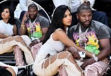 Floyd Mayweather packs on the PDA with ON-OFF girlfriend Gallienne Nabila as they attend the Lakers game in LA