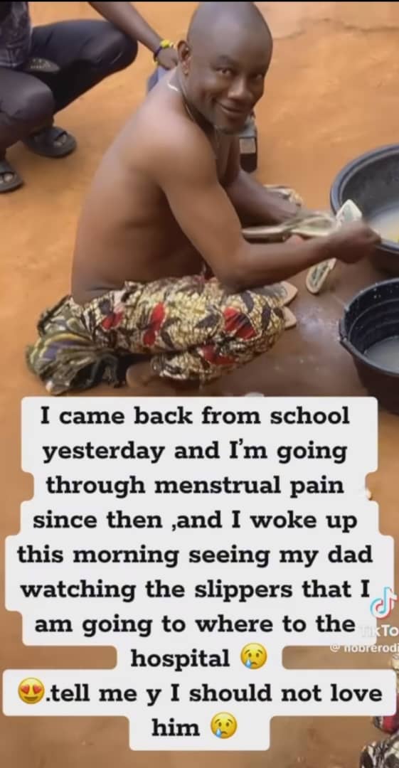1 Nigerian lady gushes over her father’s selfless act while she was having menstrual pa!n Lady Gushes Over Her Father’s Selfless Act To Help Ease The Pain Of Her Menstrual Cycle