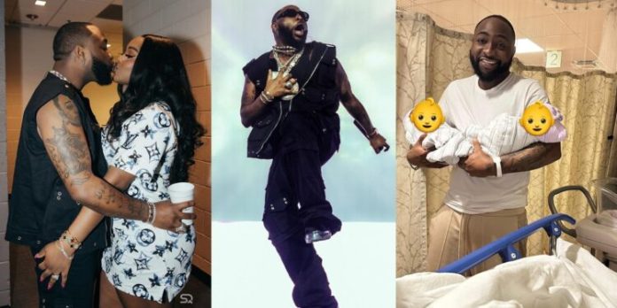 17 Davido shares lovely new photos with his wife Chioma and their twin babies as he turns 31 Davido Shares Adorable Photo Of Himself And His Twin Babies