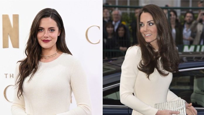 4 Meg Bellamy is the spitting image of Princess Kate in doppelganger Valentino dress Meg Bellamy Is The Spitting Image Of Princess Kate In Doppelganger Valentino Dress