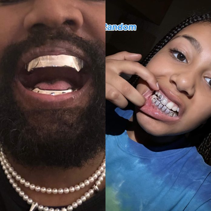 _Kanye West's daughter North West, 10, shows OFF diamond grills after he debuted $850K titanium dentures 4322